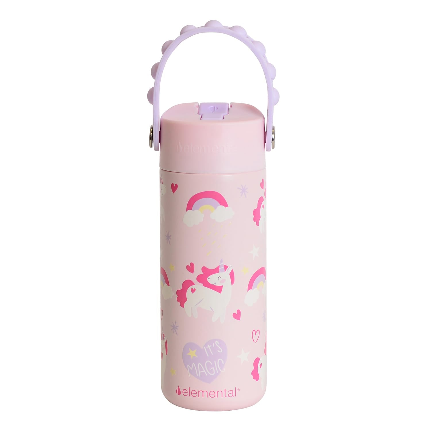 Elemental Core Pop Stainless Steel Water Bottle, 18 Oz., Unicorn Magic