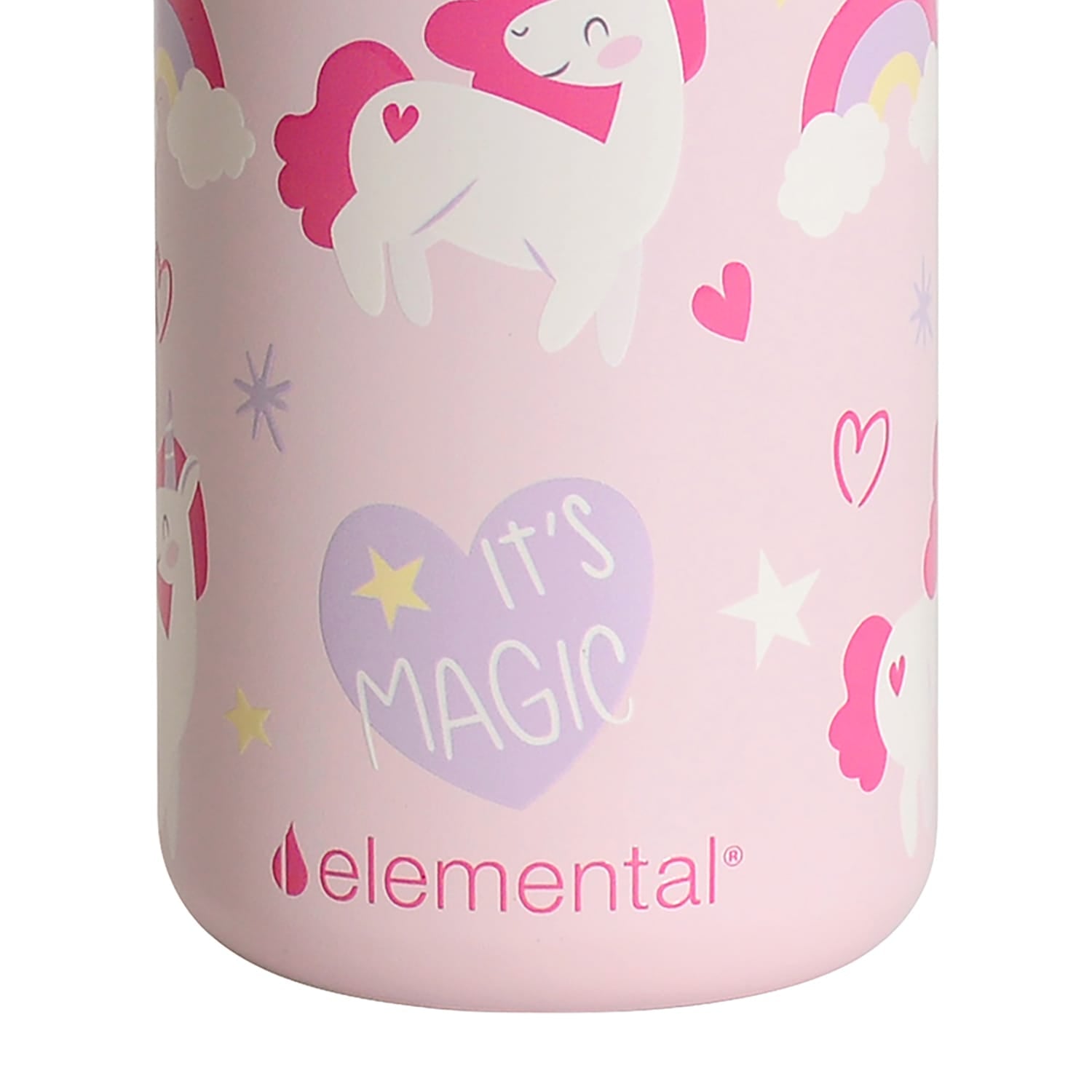 Elemental Core Pop Stainless Steel Water Bottle, 18 Oz., Unicorn Magic