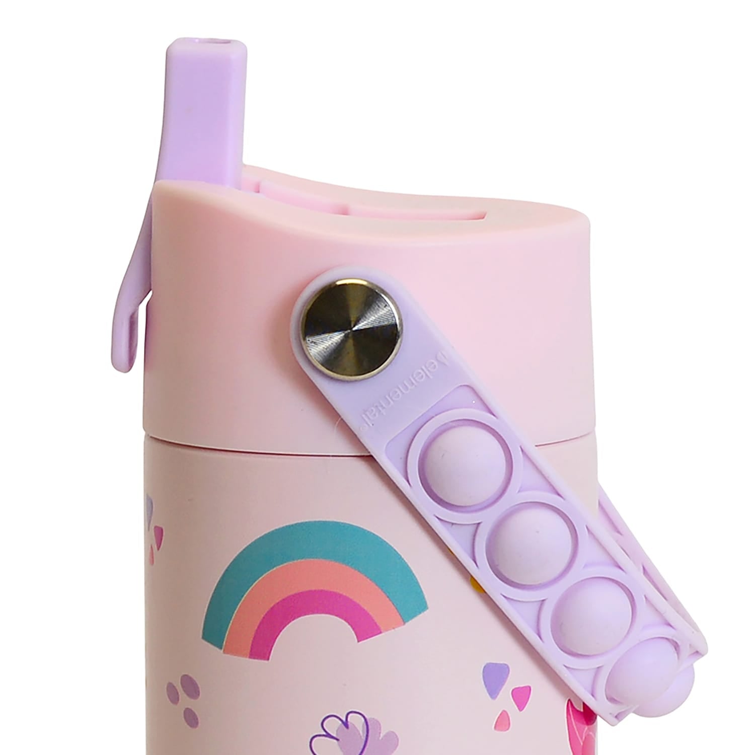 Elemental Core Pop Stainless Steel Water Bottle, 18 Oz., Unicorn Rainbow