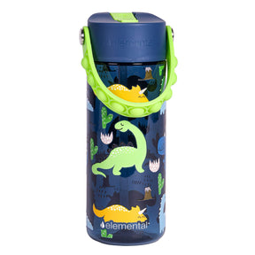 Elemental Splash Pop Tritan Water Bottle, 18 Oz., Dinosaur Navy