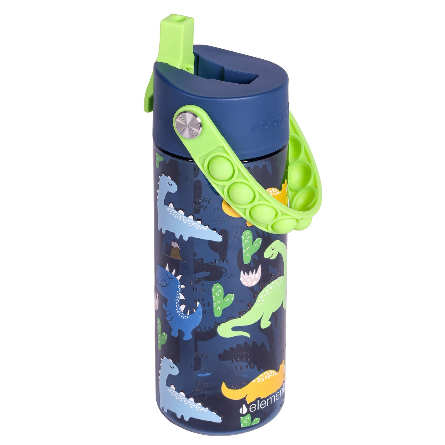Elemental Splash Pop Tritan Water Bottle, 18 Oz., Dinosaur Navy