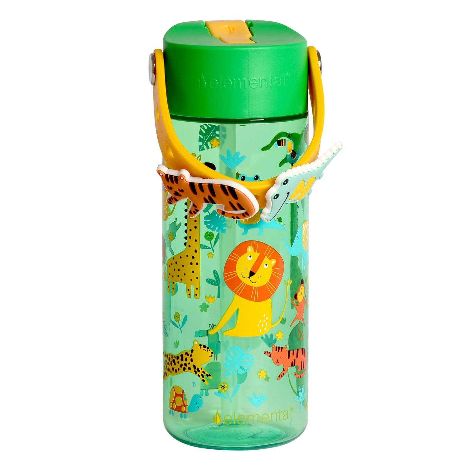 Elemental Splash Charm Tritan Water Bottle, 18 Oz., Jungle Friends