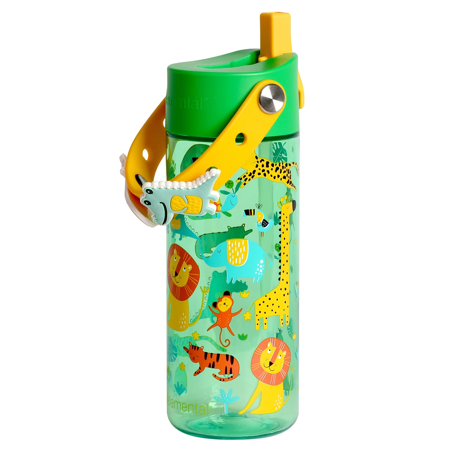 Elemental Splash Charm Tritan Water Bottle, 18 Oz., Jungle Friends