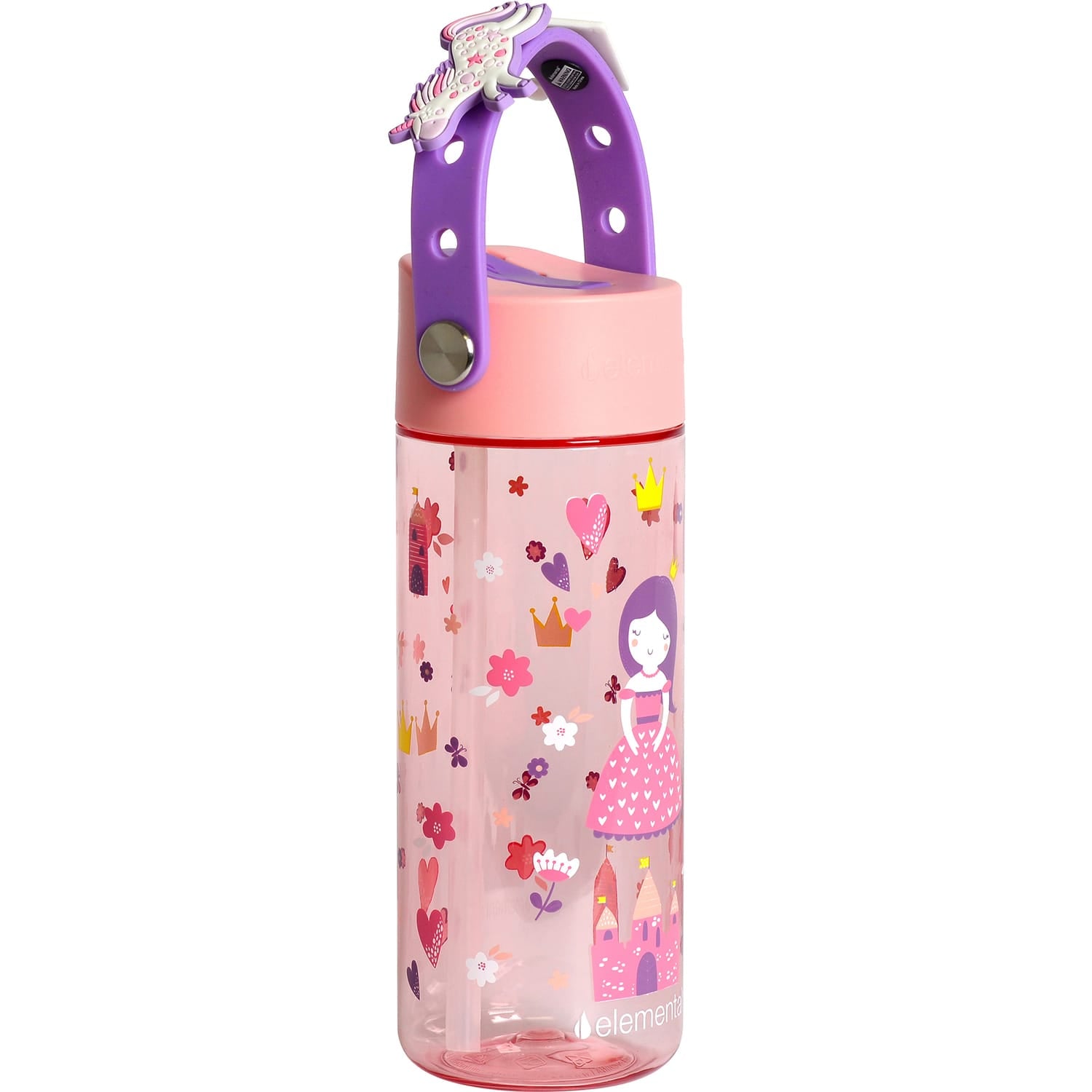 Elemental Splash Charm Tritan Water Bottle, 18 Oz., Princess Dream