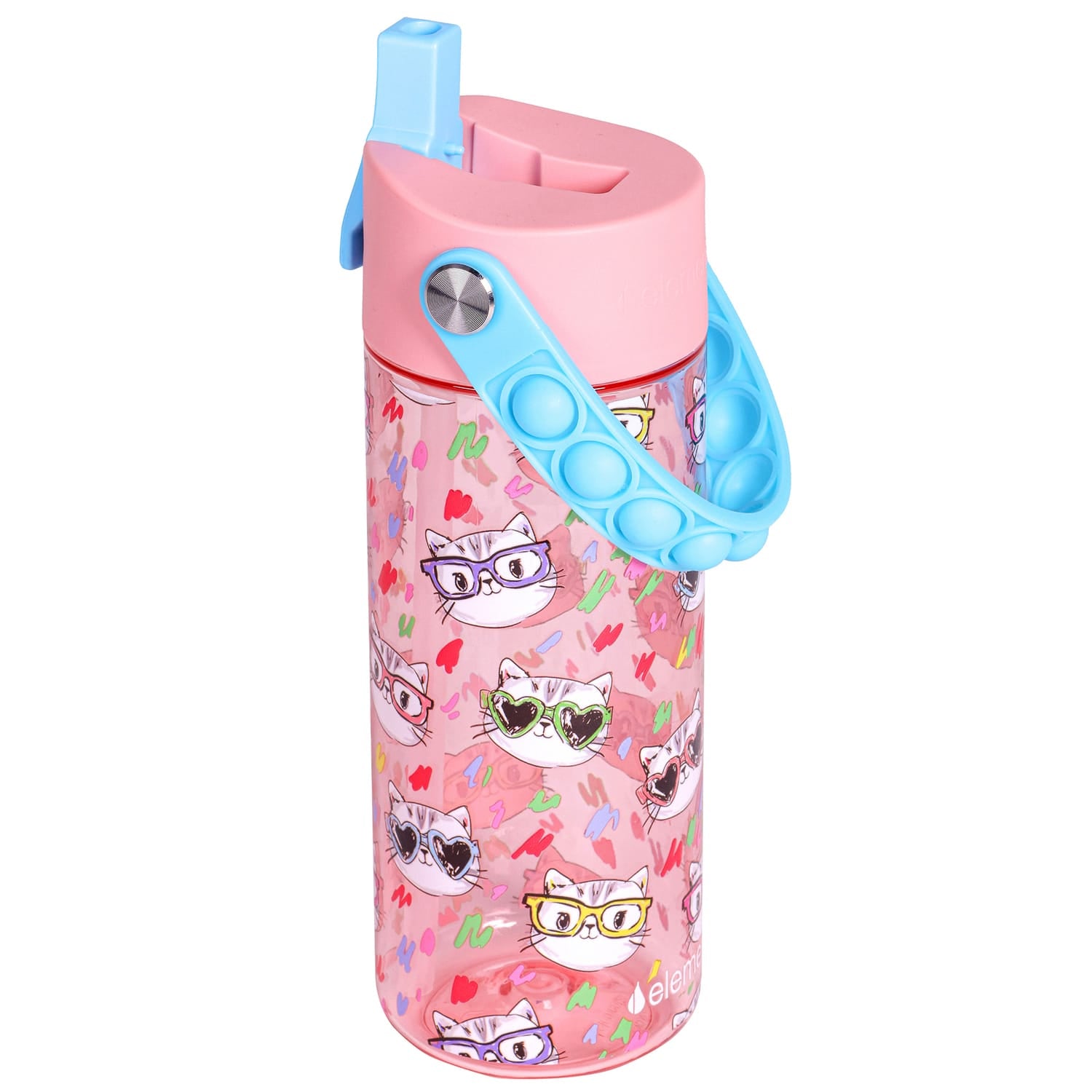 Elemental Splash Pop Tritan Water Bottle, 18 Oz., Stylish Cat