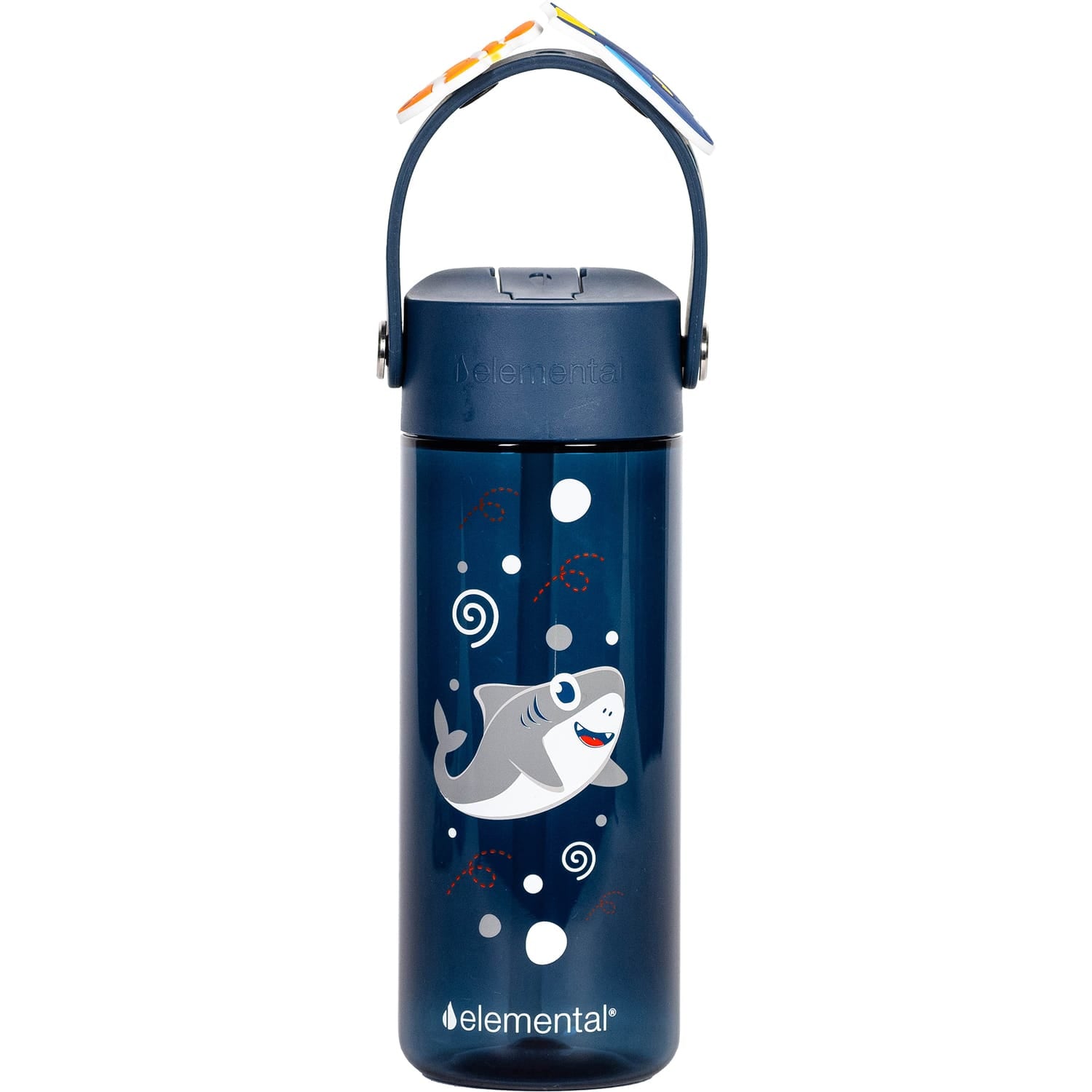 Elemental Splash Charm Tritan Water Bottle, 18 Oz., Shark Friends