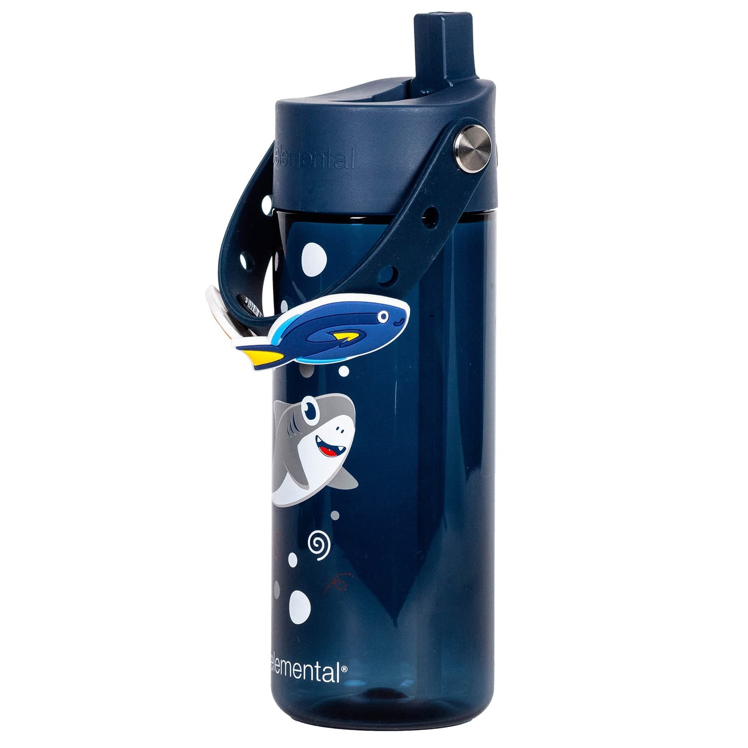 Elemental Splash Charm Tritan Water Bottle, 18 Oz., Shark Friends