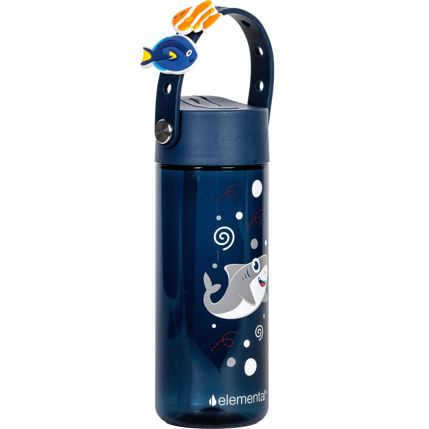 Elemental Splash Charm Tritan Water Bottle, 18 Oz., Shark Friends