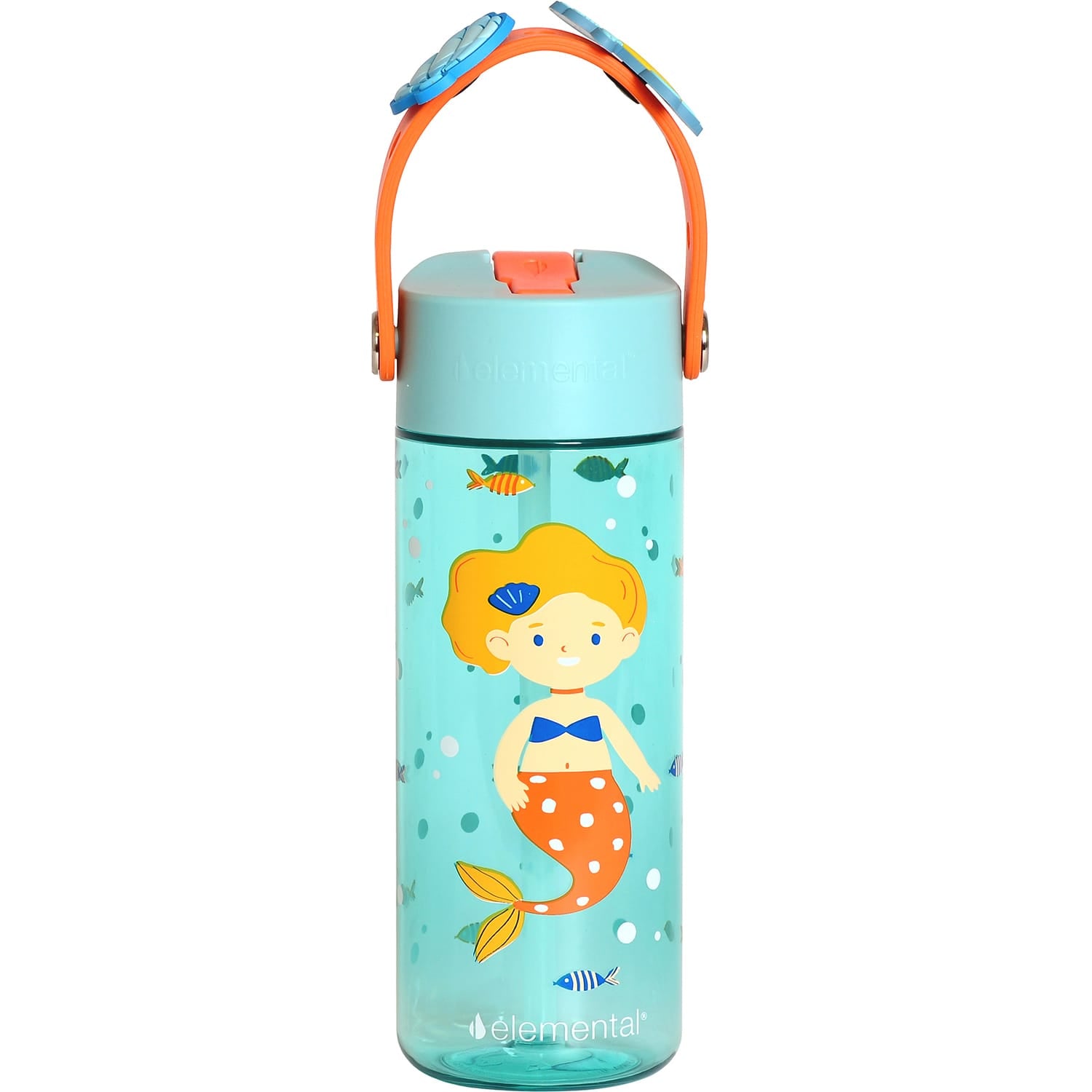 Elemental Splash Charm Tritan Water Bottle, 18 Oz., Sunny Mermaid