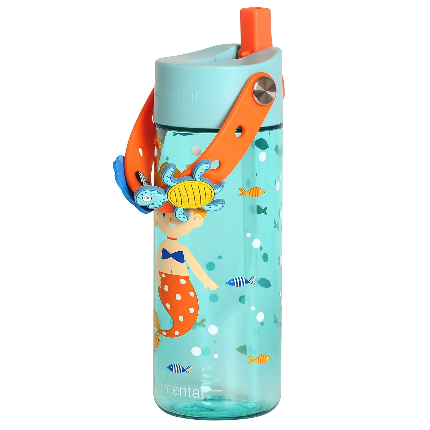 Elemental Splash Charm Tritan Water Bottle, 18 Oz., Sunny Mermaid