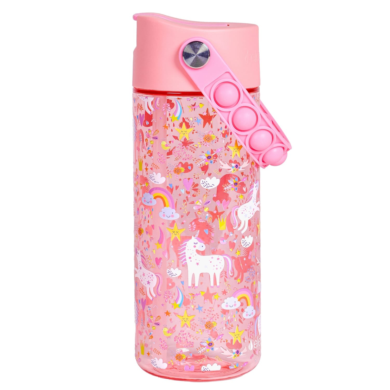 Elemental Splash Pop Tritan Water Bottle, 18 Oz., Pink Unicorn