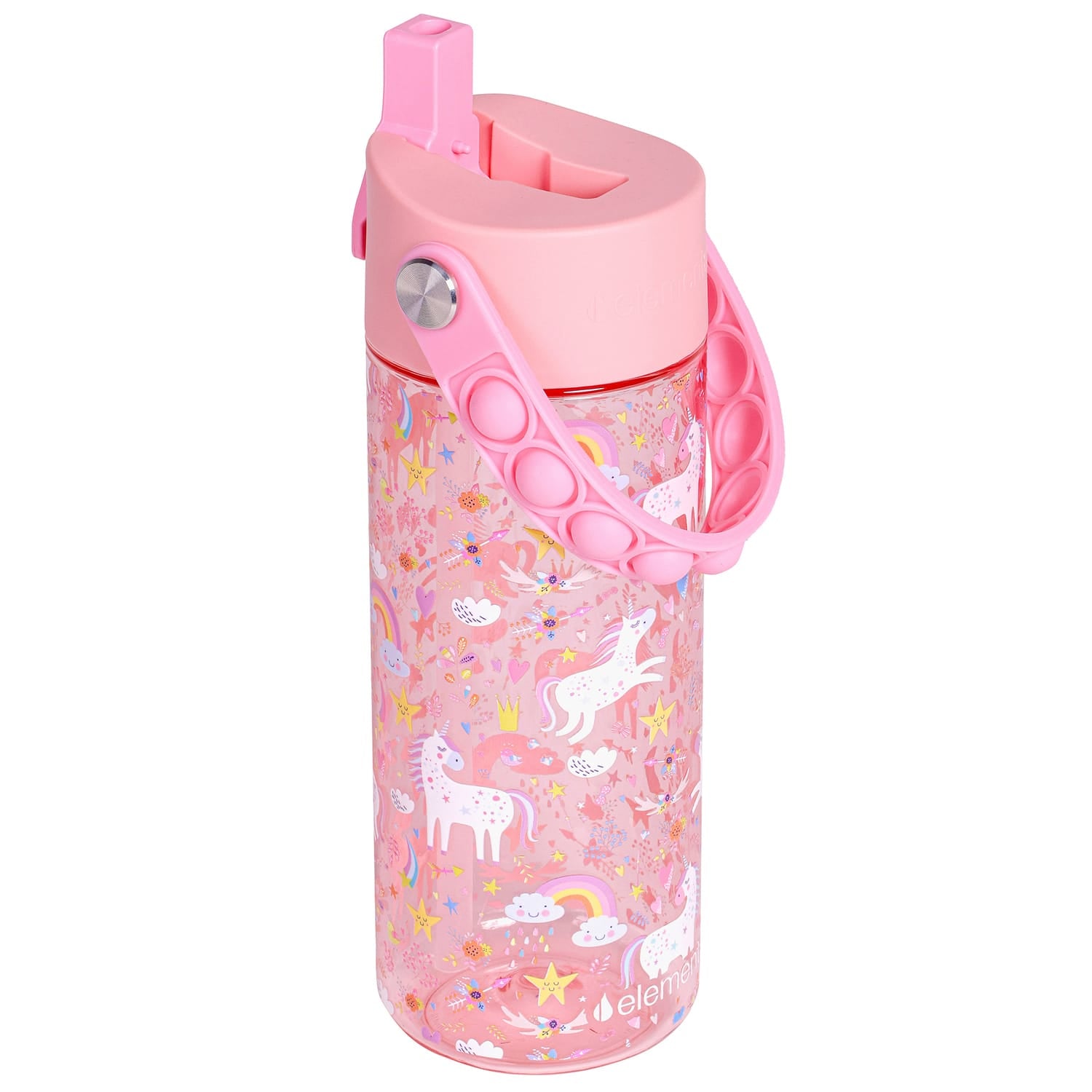 Elemental Splash Pop Tritan Water Bottle, 18 Oz., Pink Unicorn