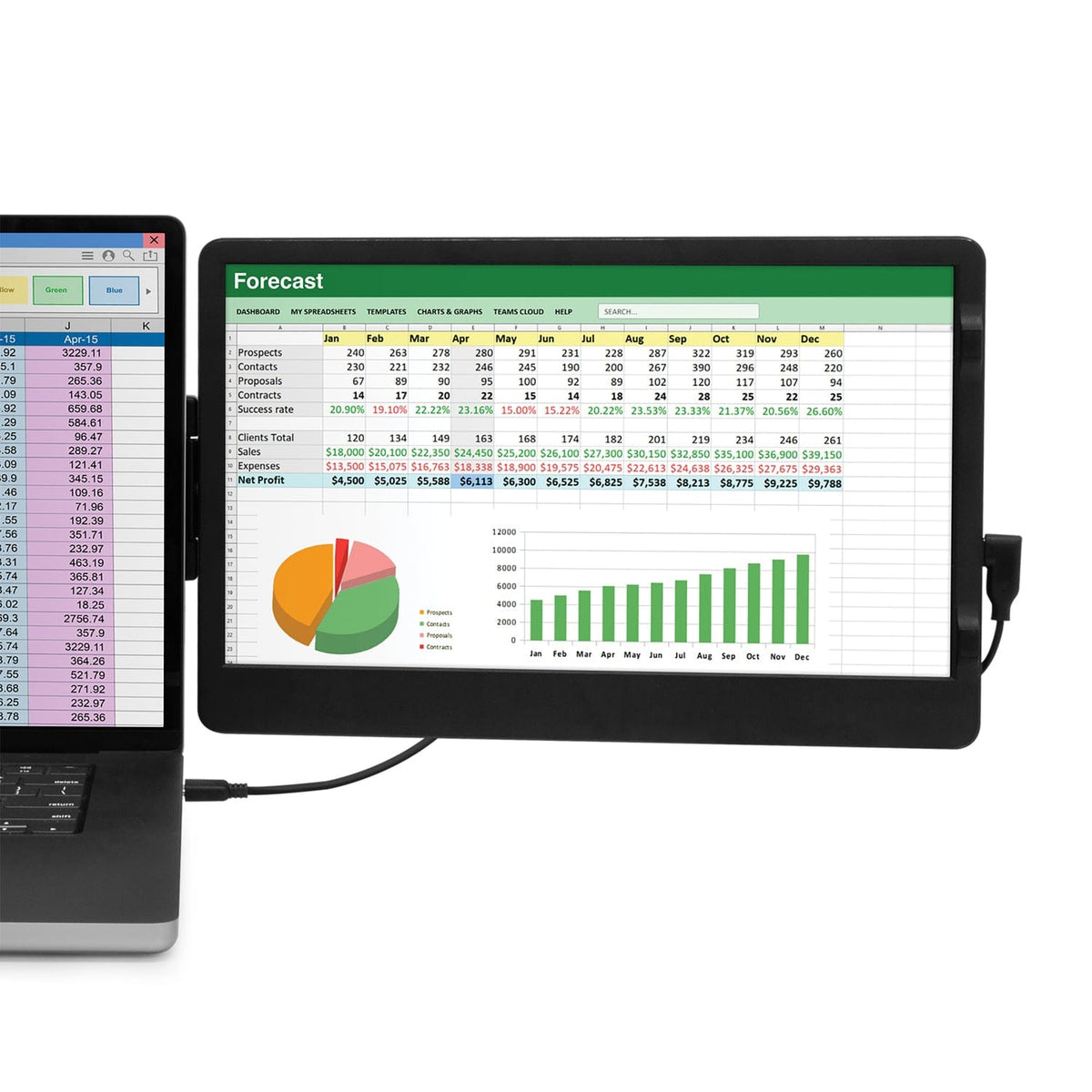 Helix 11.6-In. Attachable Portable Laptop Monitor