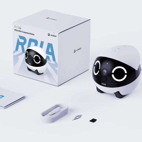 Enabot ROLA Mini Companion Robot with 2K QHD Camera and Built-in Call Button with 2-Way Voice