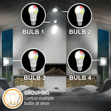 Energizer Connect LED 10-Watt (60-Watt Equivalent) Multi-White and Multicolor Smart Bulb, A19 Bulb Shape, E26 Medium Base, Dimmable