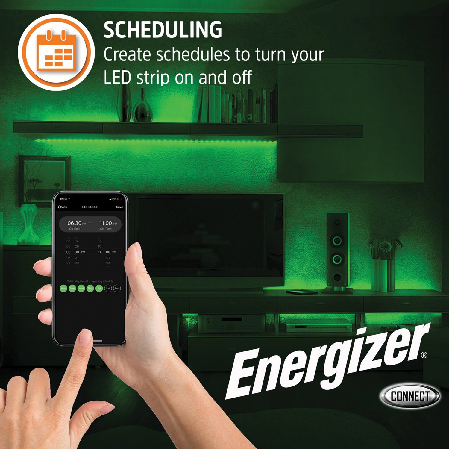 Energizer Connect Smart Multicolor LED Light Strip, 16.4 Ft.