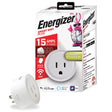 Energizer Connect 1-Outlet Smart Wi-Fi Grounded Wall Plug, EIX3-1003-WHT