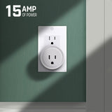 Energizer Connect 1-Outlet Smart Wi-Fi Grounded Wall Plug, EIX3-1003-WHT