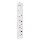 Energizer Connect 6-AC Outlet 1200-Joules Smart Wi-Fi Surge Protector Power Strip, 3-Ft. Cord with Angled Plug, EIS3-1004-WHT
