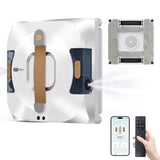 ePro Select EV3015 Corded Window Cleaning Robot, Full Wet Wiping, Z/N Cleaning Patterns, 3.3 kPA Suction, Integrated Water Tank, Safety Rope, Remote