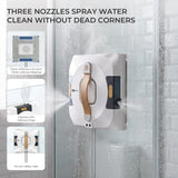 ePro Select EV3015 Corded Window Cleaning Robot, Full Wet Wiping, Z/N Cleaning Patterns, 3.3 kPA Suction, Integrated Water Tank, Safety Rope, Remote