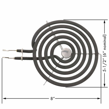 ERP Replacement 6-In. 5-Turn Range Surface Element for GE Part Number WB30M1