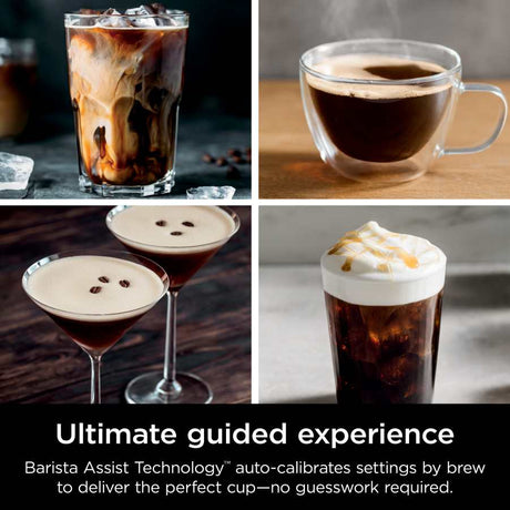Ninja Luxe Café Premier Series Espresso Machine, Drip Coffee, Cold Brew, Grinder, Tamper, Frother, Silver - Certified Refurbished