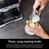 Ninja Luxe Café Premier Series Espresso Machine, Drip Coffee, Cold Brew, Grinder, Tamper, Frother, Silver - Open Box