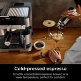 Ninja Luxe Café Premier Series Espresso Machine, Drip Coffee, Cold Brew, Grinder, Tamper, Frother, Silver - Open Box