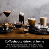 Ninja Luxe Café Premier Series Espresso Machine, Drip Coffee, Cold Brew, Grinder, Tamper, Frother, Silver - Open Box