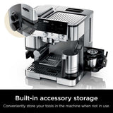 Ninja Luxe Café Premier Series Espresso Machine, Drip Coffee, Cold Brew, Grinder, Tamper, Frother, Silver - Open Box