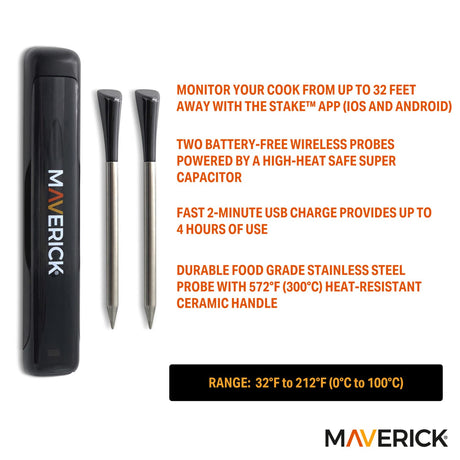 Maverick STAKE Dual-Probe Wireless Bluetooth Thermometer