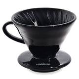 The London Sip Ceramic Coffee Dripper, Black, 1 to 4 Cup