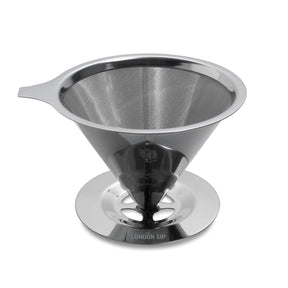 The London Sip Stainless Steel Coffee Dripper, 1 to 4 Cups