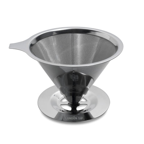 The London Sip Stainless Steel Coffee Dripper, 1 to 4 Cups