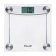 Escali Easy-to-Read Display 400-lb Capacity Chrome and Glass Bathroom Scale