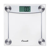 Escali Easy-to-Read Display 400-lb Capacity Chrome and Glass Bathroom Scale