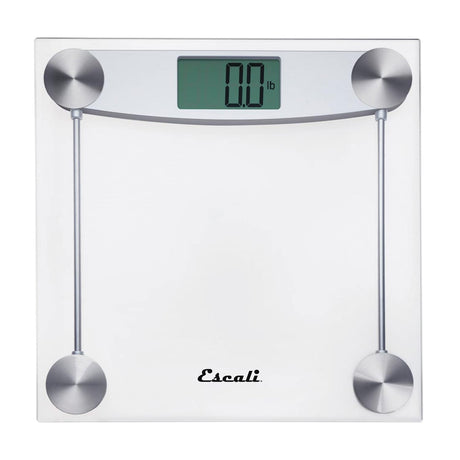 Escali Easy-to-Read Display 400-lb Capacity Chrome and Glass Bathroom Scale