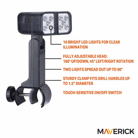 Maverick Fully Adjustable 10-LED Grill Light