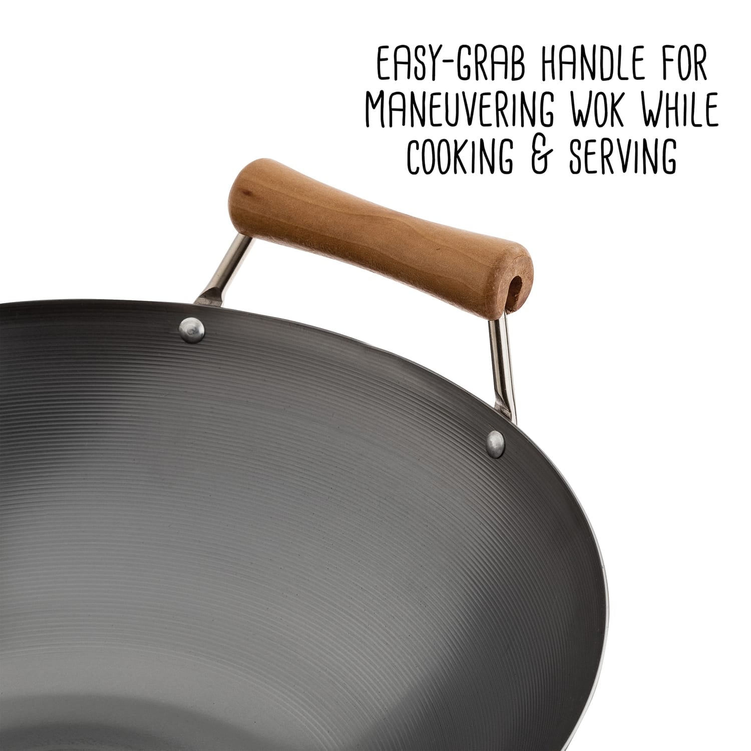 Joyce Chen Classic Series 14-In. Carbon Steel Wok with Birch Handles