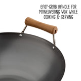 Joyce Chen Classic Series 14-In. Carbon Steel Wok with Birch Handles