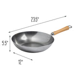 Joyce Chen 12-In. Classic Series Carbon Steel Stir Fry Pan with Birch Handle