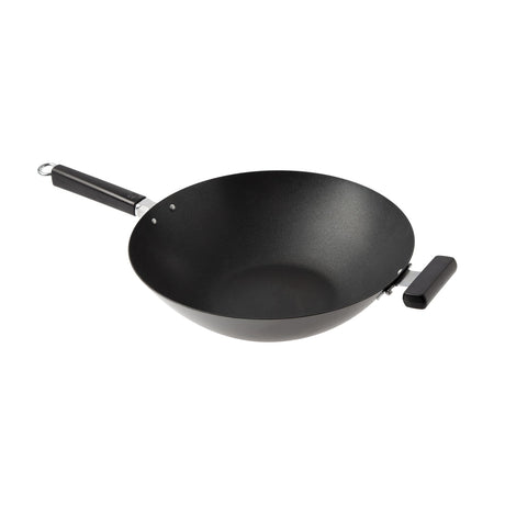 Joyce Chen Professional Series Carbon Steel Excalibur Nonstick Wok with Phenolic Handles, 14-In.