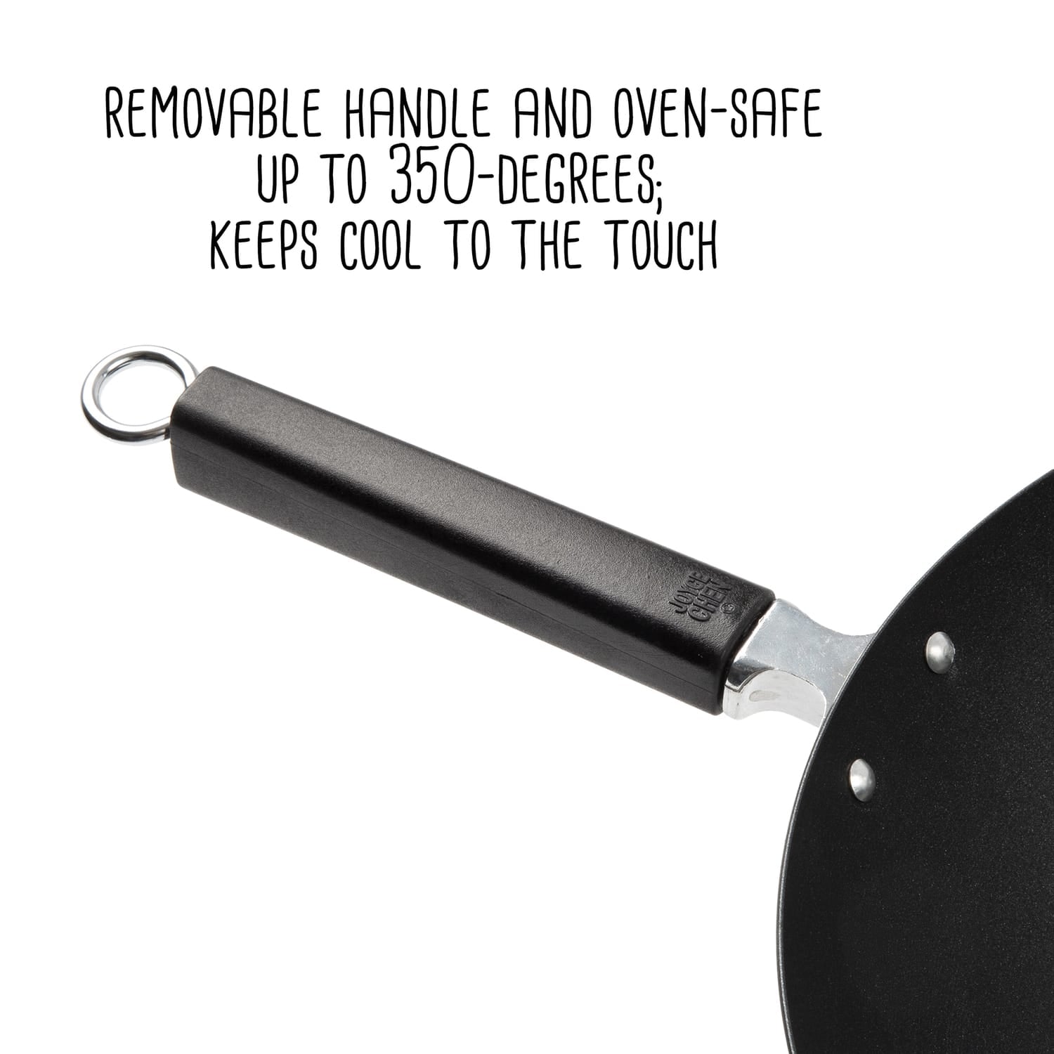 Joyce Chen Professional Series Carbon Steel Excalibur Nonstick Wok with Phenolic Handles, 14-In.