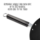 Joyce Chen Professional Series Carbon Steel Excalibur Nonstick Wok with Phenolic Handles, 14-In.