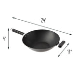 Joyce Chen Professional Series Carbon Steel Excalibur Nonstick Wok with Phenolic Handles, 14-In.