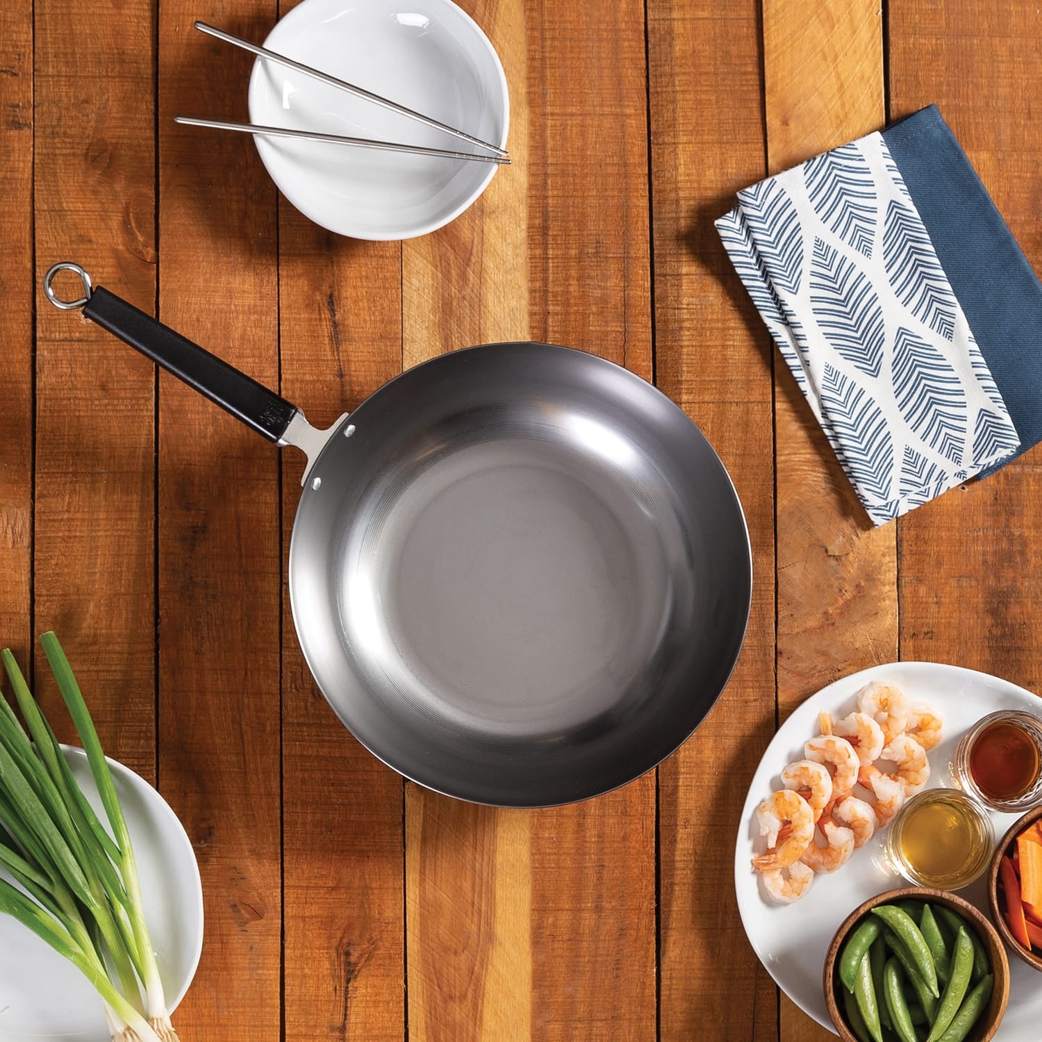 Joyce Chen 12-In. Professional Series Carbon Steel Stir Fry Pan with Phenolic Handle
