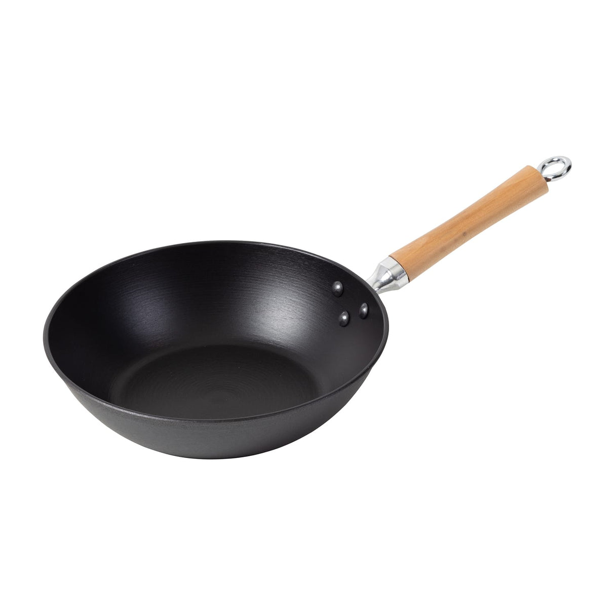 Joyce Chen 11.5-In. Professional Series Cast Iron Stir Fry Pan with Maple Handle