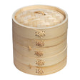 Joyce Chen 2-Tier Bamboo Steamer Baskets with Lid, 6 In.