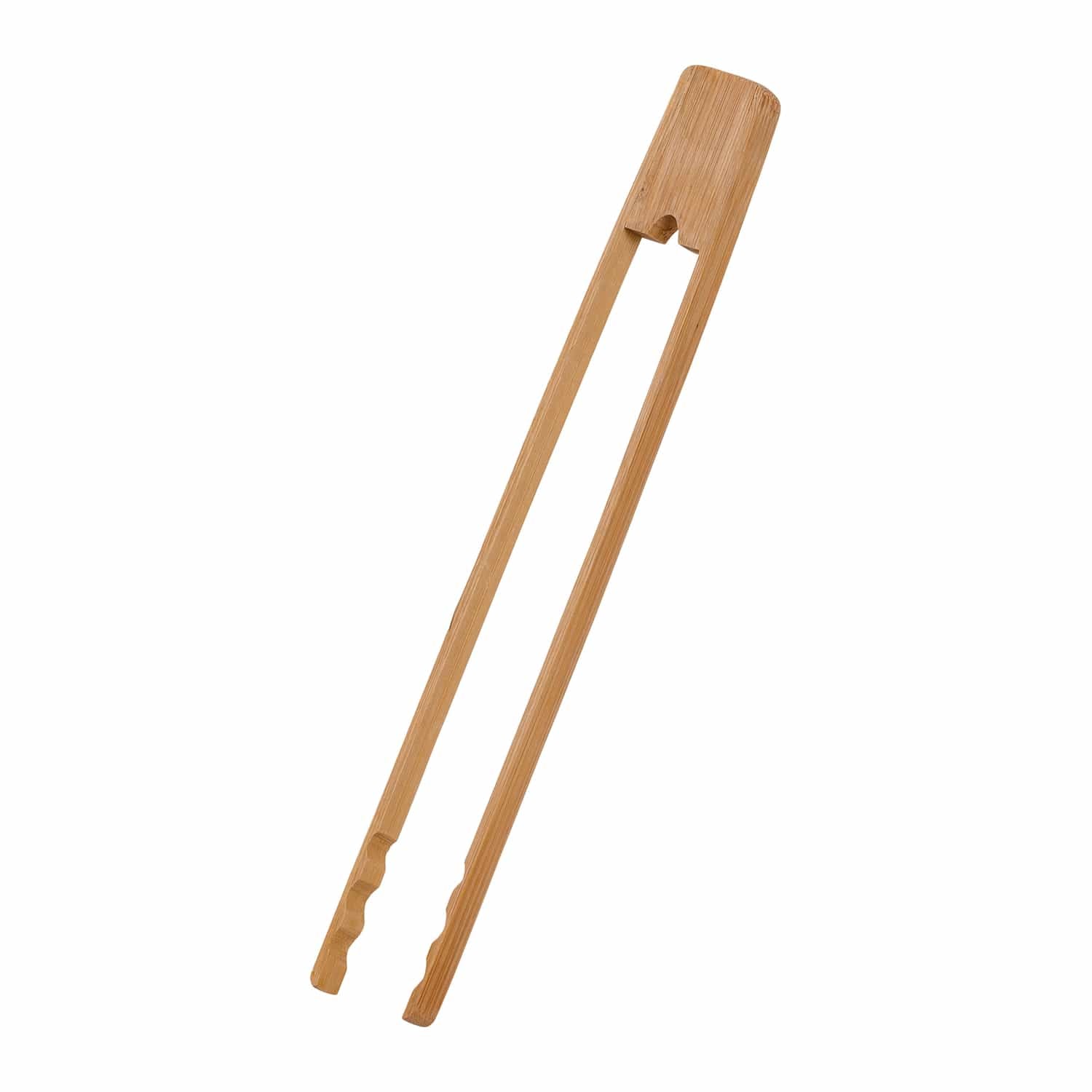 Joyce Chen Burnished Bamboo Tongs with Serrated Teeth, 11-In.